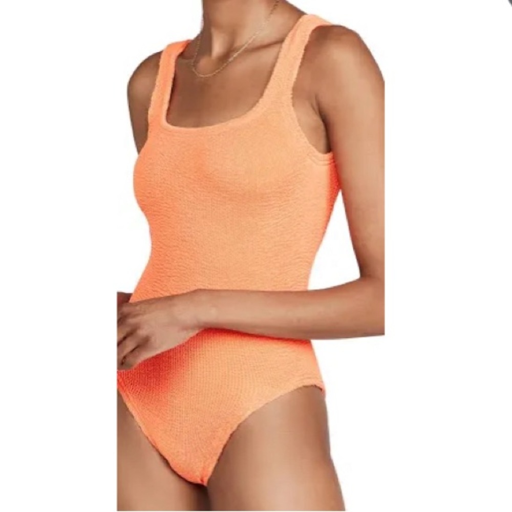 Hunza G London Tank Swim Suit in Peach